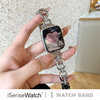 iserisewatch适用苹果手表8代表带iwatch9se代apple watch4567金属表带链式透气淑女镶钻45/41/40/44mm高级感