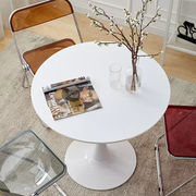 小圆桌白色烤漆洽谈桌椅北欧阳台休闲接待咖啡奶茶蛋糕店餐桌椅子