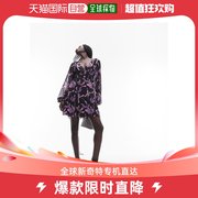 香港直邮潮奢topshop女士背部交叉带茶色紫色花朵连衣裙