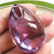 巴西天然紫水晶吊坠裸石爱情侣夫妻结婚纪念滴水形紫晶挂件男女款