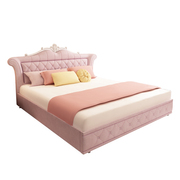 欧式床头软包床现代简约床简欧风格床公主床高端床主卧大气真皮床