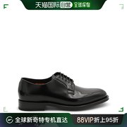 香港直邮潮奢santoni男士黑色，皮质绑带鞋mcco17837pd5hobr