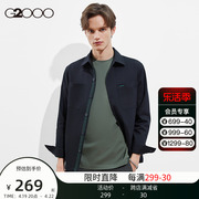 G2000男装 商场同款秋冬撞色设计衬衫型时尚休闲长袖夹克外套