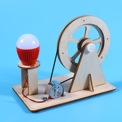 diy手摇发电机模型科学小实验儿童自制材料科技发明小制作小学生