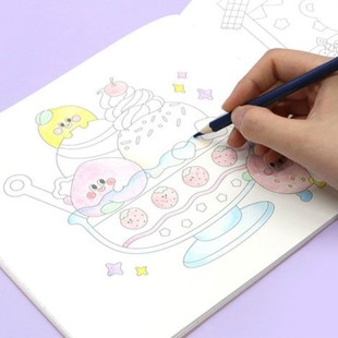 韩国pinkfoot可爱卡通幼稚园胡萝卜涂鸦填色绘画书小学儿童画册本