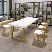 北欧loft实木会议桌简约现代创意办公桌工作台长桌，洽谈桌椅组合