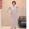 韩国东大门高端蕾丝性感连衣裙包臀优雅气质生日派对小礼服裙