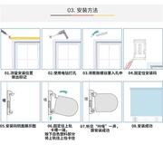 定制自动上升窗帘成品布料全遮光遮阳防水防油纯色半自动弹簧卷帘