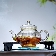 水晶茶壶玻璃茶壶小号透明过滤耐热玻璃花茶壶迷你泡茶器功夫茶壶