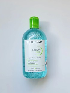 临期清bioderma贝德玛净妍卸妆水绿水，500ml净颜洁肤蓝水油皮控油