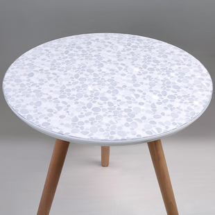 软玻璃菊花图案半透明pvc餐桌布防油防水免洗桌垫茶几垫胶水晶板