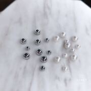 奥地利进口施华洛世奇美甲钻 2081/2烫底平底圆形珍珠美甲DIY饰品