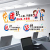 办公室团队墙面装饰布置企业文化墙贴纸员工励志标语公司会议背景