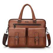 Men's Genuine Leather Briefcase Laptop Bag 男士公文包电脑包