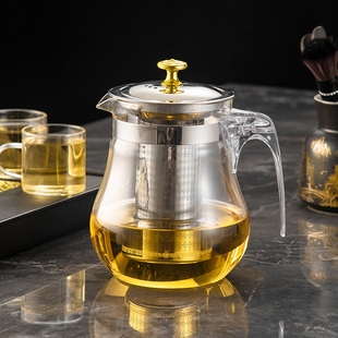 304不锈钢胆耐热玻璃泡，茶壶花茶壶玻璃茶杯，过滤茶具套装大容量