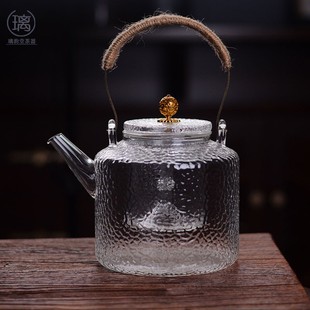 耐高温锤纹玻璃提梁壶电陶炉煮茶壶大容量，泡茶电磁炉烧水壶养生壶