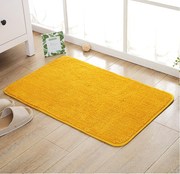 纯色金黄色风水地垫橙色绿色，防滑吸水门垫，定制客厅大地毯美式