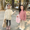 高领毛衣套头韩版毛线冬装冬季女童儿童韩国外套中小童针织衫