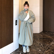 秋冬新款bf棉衣女中长款宽松大码羊羔毛加厚工装棉服休闲棉袄外套