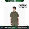 Dickies 宽松版型短袖工作衬衫 - 军绿色，带鸡块缝线 (mgn) 美