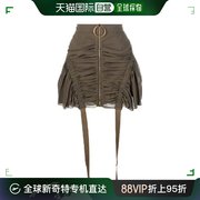 香港直邮BALMAIN 女士卡其绿色半裙 WF0LB345C306-7KH