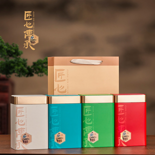 大号半斤装茶叶罐黄山毛峰铁罐红茶绿茶茶叶包装盒铁盒空盒定制