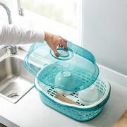 厨房装碗筷收纳整理架台面沥水，碗盘柜放盘子置物架桌面碗碟置物