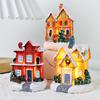圣诞节装饰品树脂小房子，微景观树脂房子，摆件圣诞节创意礼物
