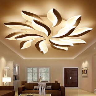富丹娜客厅灯现代简约LED遥控主卧室吸顶灯花朵创意可调光调色灯