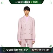 香港直邮潮奢 Commas 男士粉色双排扣西装外套