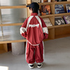 男童红色运动套装2024儿童春装工装两件套春秋款中大童春季潮
