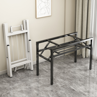 简易折叠桌脚架子课桌架桌腿办公桌，架单双层弹簧架对折架支架会议
