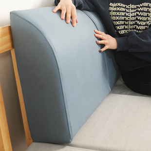沙发靠背垫靠枕高密度硬海绵长方形大号客厅定制腰枕腰靠垫大