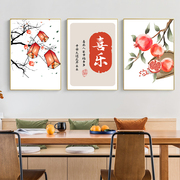 现代简约十字绣2023线绣客厅，新中式三联画小件，自己绣手工简单