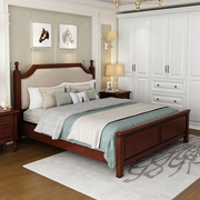 美式实木床双人床软靠背地中海，风格家具1.5m1.8米高箱主卧公主床