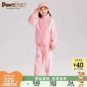 pawinpaw卡通小熊童装24春季女童卫衣裤子舒适运动套装两件套