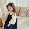 儿童套装2022春季娃娃，领衬衫韩版洋气牛仔裙，女宝宝长袖两件套