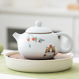 招财猫茶壶单个