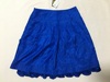 品牌宝蓝色蕾丝双层光泽感，a字短裙半身裙子，甜美淑女精致褶皱
