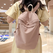 韩式尼龙双肩包女士(包女士，)ins时尚电脑，背包2024简约初中高中生书包