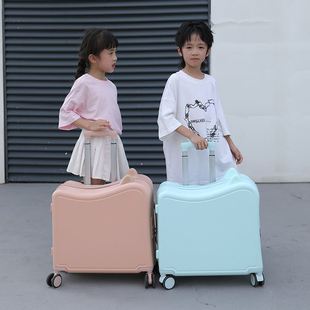 儿童旅行箱可坐可骑飞机密码箱男女静音免托运可爱行李童网红拖箱