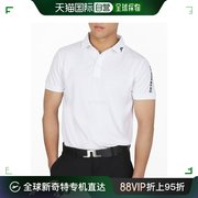 韩国直邮J.Lindeberg金林德伯格POLO上装T恤男款白色字母宽松短袖