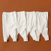 两件装儿童纯棉，磨毛收口长裤白色，家居裤婴幼儿秋季秋裤