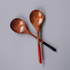 中式木勺家用调羹木质勺子小勺子小汤勺简约实木厨房餐具有漆
