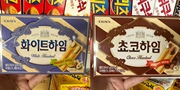 韩国进口 克丽安CROWN奶油/巧克力榛子夹心饼干网红威化零食品