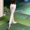 高尔夫女装裤子女士球裤，显瘦白色长裤高腰弹力，女裤运动微喇裤