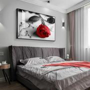 网红卧室床头装饰画主卧玫瑰花，挂画轻奢现代高档房间背景墙壁画20