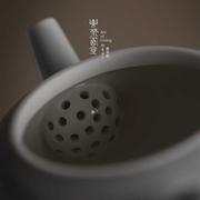 冰灰釉陶瓷工夫茶具灰色百搭日式茶壶半手工泡茶器水平壶手执