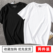 潮流高货230克日本纯棉短袖T恤男女款打底衫白色体桖大码宽松重磅