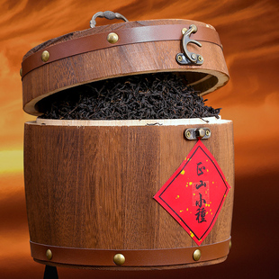 亮兴武夷山正山小种红茶桐木关散装实木桶罐装特级500g浓香型